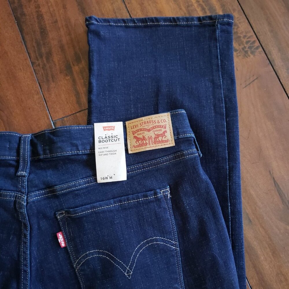 Levi's 415 Classic Boot Cut Sculpt Hypersoft Women Stretch Denim Jeans Size 16W - Picture 10 of 16